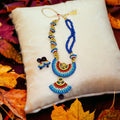 Horizon Blue Clay Temple Necklace Set