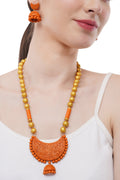 Orange Glow Crescent Neckwear Set